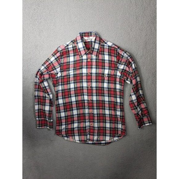 Vintage Woolrich Shirt Medium (Fits Small?) Long Sleeve Button Flannel Portugal - Picture 1 of 13